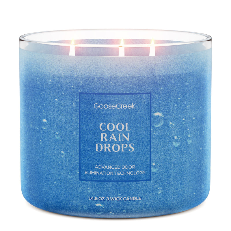 Cool Rain Drops Odor Eliminating 3-Wick Candle X6